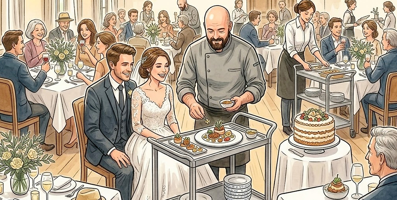 Mariage étape 6 : prestation de toute l'équipe du Ginkgo pour une journée de mariage réussis