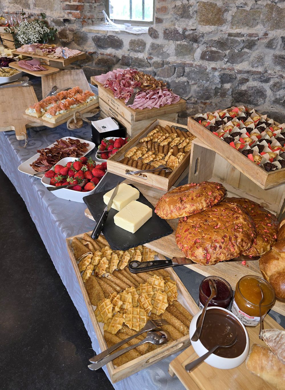 Brunch du dimanche matin pour un mariage