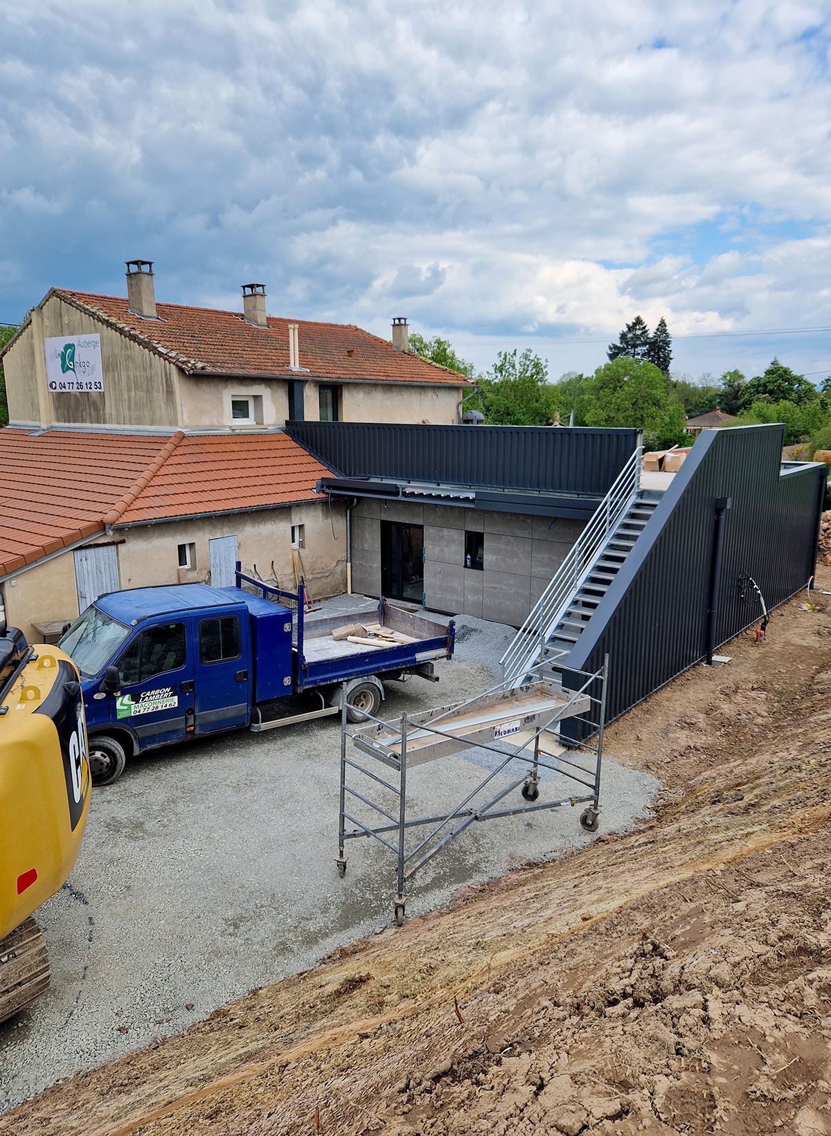 Le Ginkgo durant les travaux