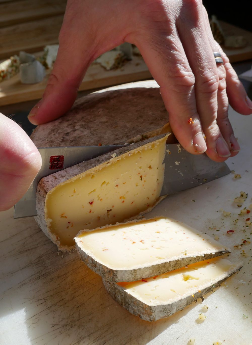 Tranchage du fromage par Maxime